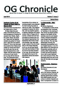 AprilVolume 7 / Issue 3 School News  Instituto Carlos III de