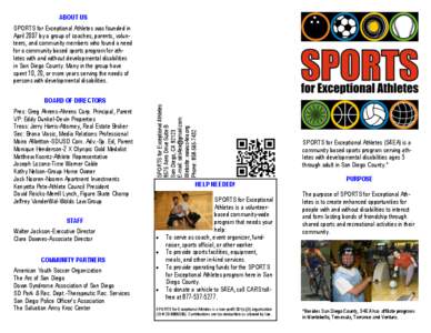 Health / Disability / Disabled sports / SPORTS for Exceptional Athletes