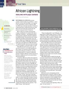 Final Take  African Lightning Dealing with Juju Curses By G. Pascal Zachary Reforming an African electricity