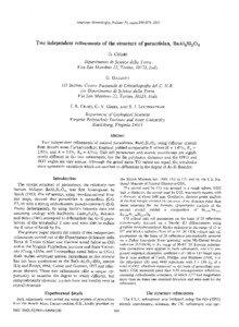 AmericanMineralogist,Volume70,pages969-974, 1985  Two independentrefinements of the structure of paracelsian, BaAl2Si2O3