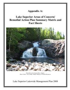 Environment of Canada / Environment of the United States / Great Lakes Areas of Concern / Water supply and sanitation in the United States / Environmental remediation / Torch Lake / Great Lakes / Lake Superior / Calumet River / United States / Geography of Canada / Canada–United States border