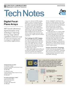 www.ll.mit.edu  Tech Notes Digital FocalPlane Arrays MIT Lincoln Laboratory’s digital focal-plane array