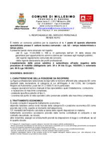 COMUNE DI MILLESIMO PROVINCIA DI SAVONA