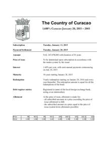 Finance / Curaçao / Central Bank of Curaçao and Sint Maarten / Bank / Bond / Netherlands Antilles / Central Bank of the Republic of Turkey / Central bank / Commercial bank / Financial economics / Economics / Kingdom of the Netherlands