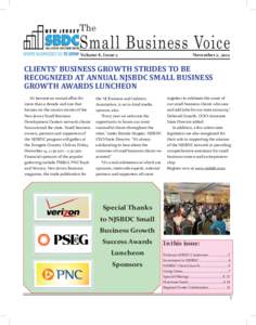 The  Small Business Voice Volume 8, Issue 2  November 2, 2012