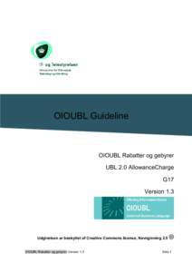 OIOUBL Guideline  OIOUBL Rabatter og gebyrer UBL 2.0 AllowanceCharge G17 Version 1.3