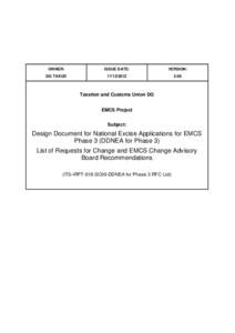 Taxation and Customs Union DG - EMCS Project - Version 2.06
