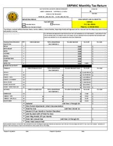 SRPMIC Monthly Tax Return SALT RIVER PIMA-MARICOPA INDIAN COMMUNITY[removed]E. OSBORN RD. License No.