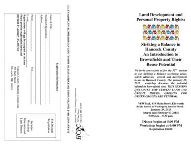 Ellsworth /  Maine / Film / United States Environmental Protection Agency / Hancock / Environment / Knowledge / Brownfield regulation and development / Town and country planning in the United Kingdom / Brownfield land / Soil contamination