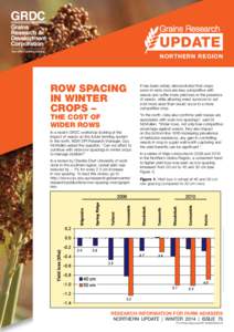 NORTHERN REGION  ROW SPACING IN WINTER CROPS – THE COST OF