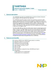 74ABT646A Octal bus transceiver/register; 3-state Rev. 03 — 15 March 2010 Product data sheet