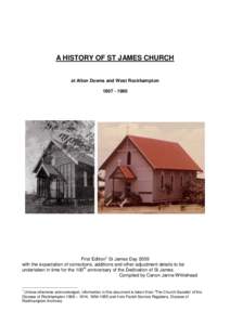PART OF THE EARLY HISTORY OF ST JAMES CHURCH