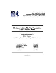 First observation of the Top Quark at the LHC