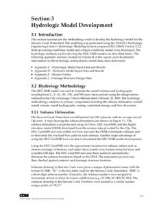 Section 3 - Hydrologic Model Development