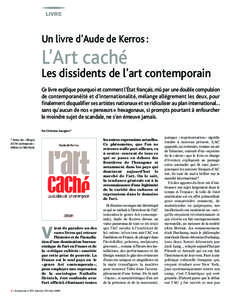 LIVRE  Un livre d’Aude de Kerros : L’Art caché Les dissidents de l’art contemporain