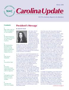 Winter[removed]Carolina Update NCLTA’s Exclusive Report to its Members  Contents