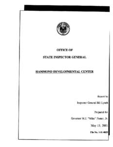 Hammond Developmental Center Shawn Labee, a former employee with Hammond Developmental Center, was improperly paid $469 while he was in jail. Vanessa Taylor, home manager for the Center, approved Mr. Labee’s payroll 