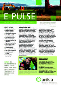 E-PULSE Electronic News From The Anitua Group FebruaryWhat’s in this issue: