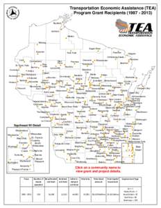 Transportation Economic Assistance Map and Grant Recipients - WisDOT