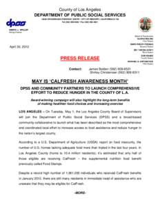 County of Los Angeles DEPARTMENT OF PUBLIC SOCIAL SERVICES[removed]CROSSROADS PARKWAY SOUTH  CITY OF INDUSTRY, CALIFORNIA[removed]Tel[removed]  Fax[removed]SHERYL L. SPILLER