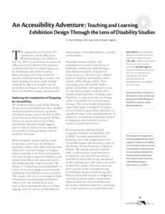 Science / Health / Disability / Disability studies / Social constructionism / Accessibility / Universal design / Social model of disability / Society for Disability Studies / Developmental disability / Disability rights movement