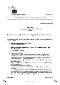 [removed]EUROPEAN PARLIAMENT Delegation for relations with the Palestinian Legislative Council  DPLC_PV(2012)0530_1