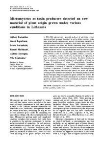 EKOLOGIJA[removed]Nr. 3. P. 1–13  © Lietuvos mokslų akademija, 2006