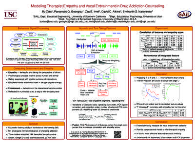 Modeling Therapist Empathy and Vocal Entrainment in Drug Addiction Counseling