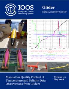 Glider Data Assembly Center Manual for Quality Control of Temperature and Salinity Data Observations from Gliders