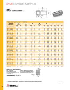 COMPRESSION TUBE FITTINGS  768 L MALE CONNECTOR