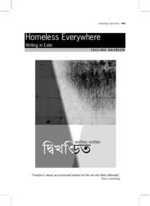 Secularism in Bangladesh / Taslima Nasrin / Islam / Religion / Night / Nirbachito Column / Henry Couchman / Literature / Bengali people / Criticism of Islam