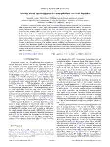 PHYSICAL REVIEW B 89, Auxiliary master equation approach to nonequilibrium correlated impurities Antonius Dorda,* Martin Nuss, Wolfgang von der Linden, and Enrico Arrigoni Institute of Theoretical and Comp