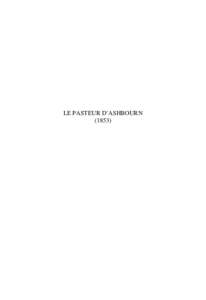 Le pasteur d'Ashbourn