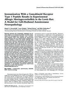 T cells / Glial cells / G protein coupled receptors / Nervous system / Cannabinoid receptor type 1 / Autoimmunity / Microglia / Paraneoplastic cerebellar degeneration / T helper cell / Biology / Anatomy / Immunology