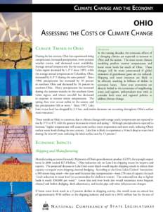 Climate Change and the Economy  OHIO Assessing the Costs of Climate Change Climate Trends in Ohio