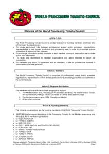 Microsoft Word - Statutes of the World Processing Tomato Council- January 2012