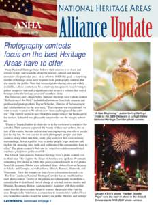 National Heritage Areas January 2010 Alliance Update  Photography contests