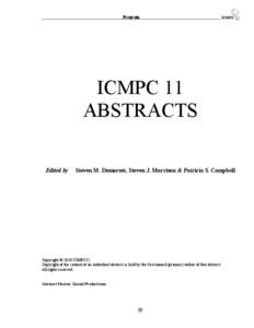 Program  ICMPC 11 ABSTRACTS  	
  
