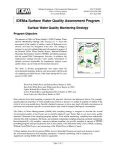 Indiana Department of Environmental Management Office of Water Quality Assessment Branch FACT SHEET IDEM[removed]