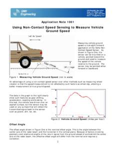 Application Note[removed]Using Non-Contact Speed Sensing to Measure Vehicle Ground Speed  Measuring vehicle ground