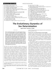 SPECIAL SECTION  EVOLUTION OF SEX.