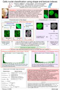 Cells nuclei classification using shape and texture indexes Guillaume THIBAULT1, Caroline DEVIC2, Jean-François HORN2, Bernard FERTIL1, Jean SEQUEIRA1 and Jean-Luc MARI1 1 LSIS  laboratory, Images & Models team, Aix-Mar