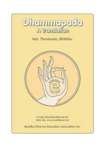 Dhammapada A Translation Ven. Thanissaro, Bhikkhu  BO