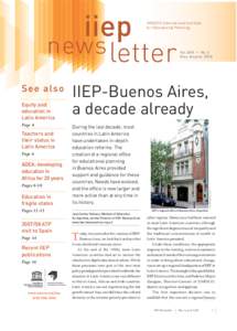 iiep news letter UNESCO International Institute for Educational Planning