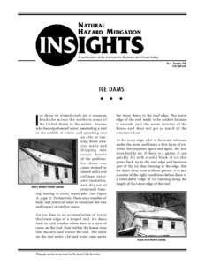 NATURAL HAZARD MITIGATION A publication of the Institute for Business and Home Safety No. 6 - December 1996 ISSN