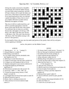 Crosswords / Cryptic crossword