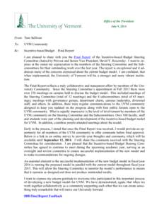 New England Association of Schools and Colleges / University of Vermont / Committee / E / Chittenden County /  Vermont / Vermont / Association of Public and Land-Grant Universities