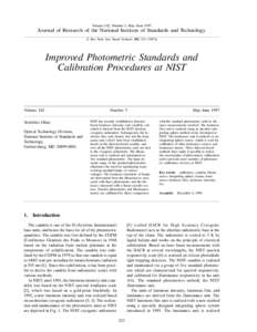 Improved Photometric Standards and Calibration Procedures at NIST