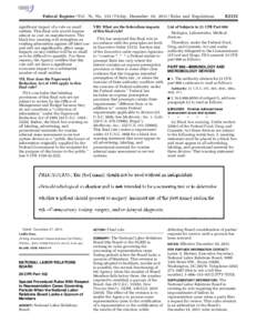 Federal Register / Vol. 76, NoFriday, December 30, Rules and Regulations  VII. How does the Paperwork Reduction Act of 1995 apply to this final rule? FDA concludes that labeling