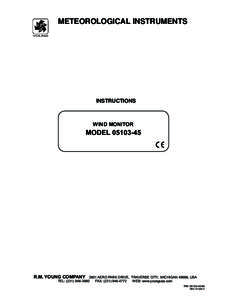 METEOROLOGICAL INSTRUMENTS  INSTRUCTIONS WIND MONITOR